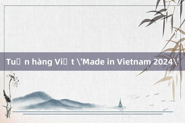 Tuần hàng Việt 'Made in Vietnam 2024'